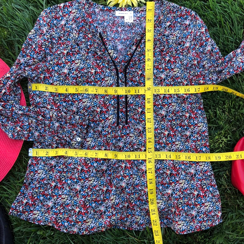 🌺 Meadow Rue for Anthropologie Floral L/S Top XS! - Picture 6 of 11